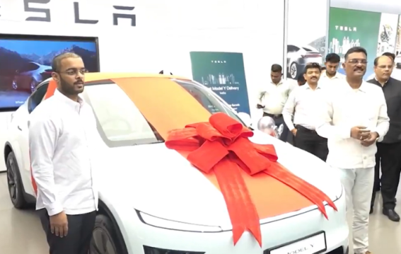 Tesla Rolls In: India’s First Model Y Delivered
